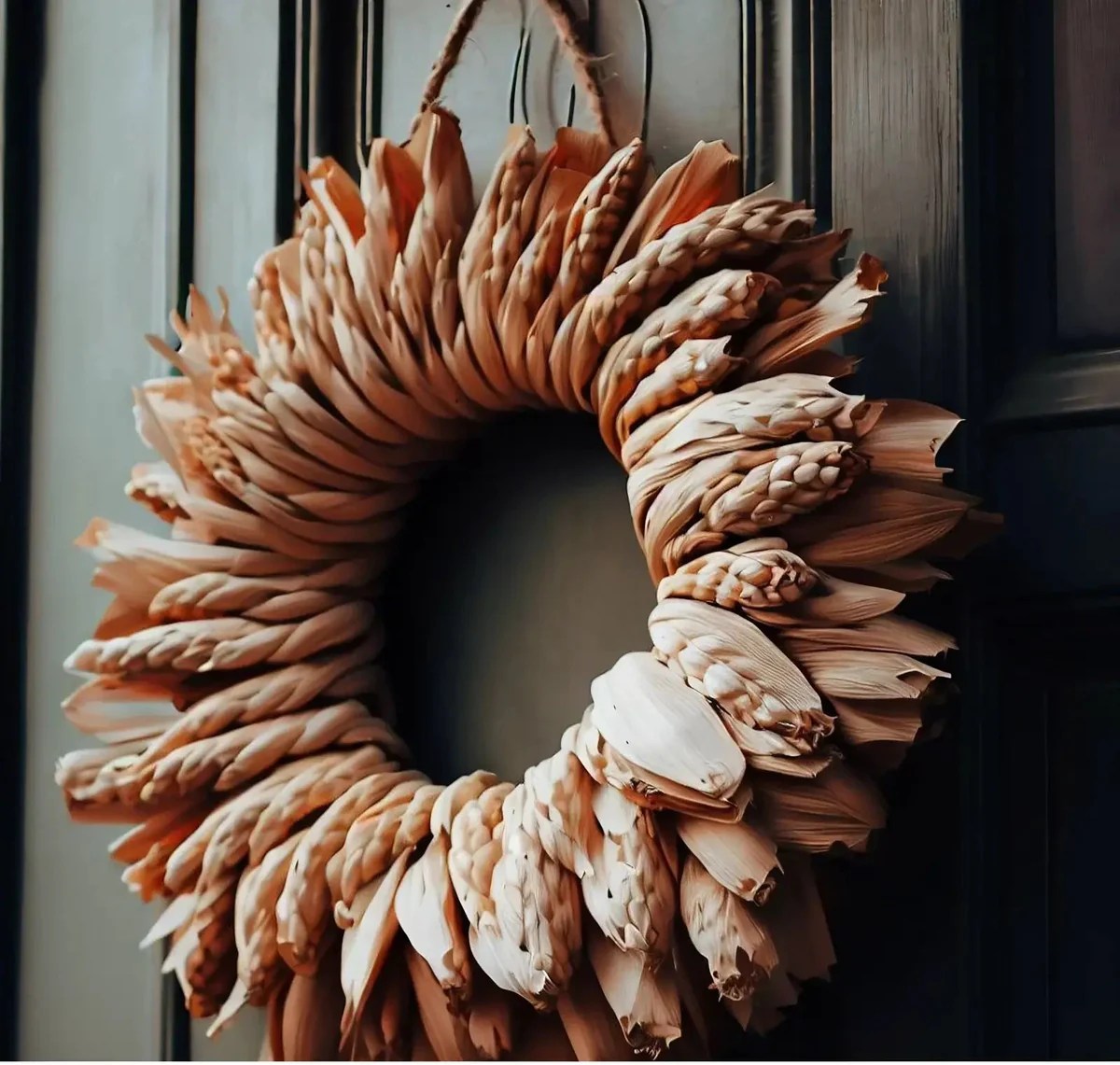 Corn husk wreath tutorial