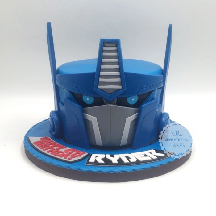 Optimus prime cake birthday cakes transformers transformer head boy cakecentral ideas party di fondant bumblebee visit choose board decoration