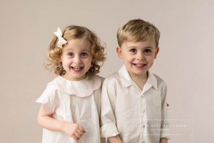 This two year old is learning her new brother and sisters names