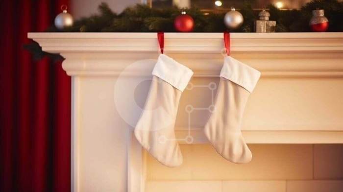 Diy decor for holiday stockings with or without a fireplace mantle