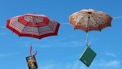 Make a parachute out of a broken umbrella