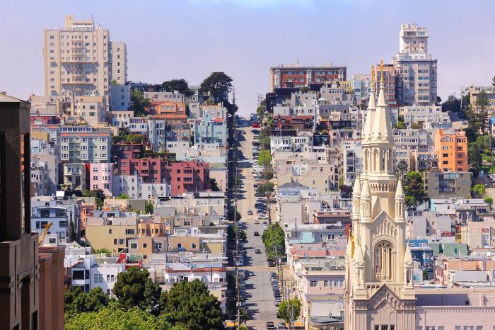 Playing on the hills of san francisco