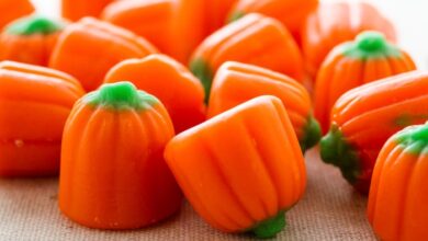 Candy corn spiders and pumpkins oh my