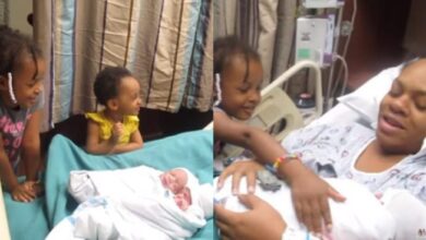 Adorably confused baby meets twins his reaction is priceless and confused