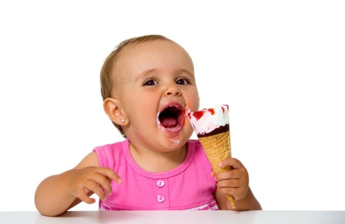 Babies eating ice cream will be the cutest thing you see all day