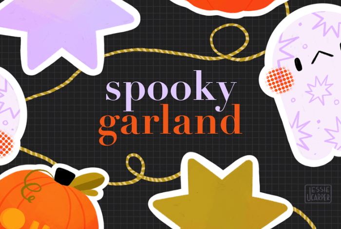 Create a ghoulish garland