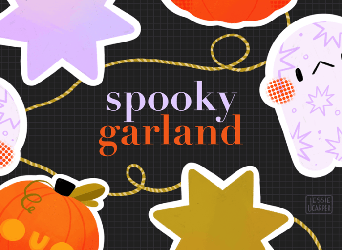 Create a ghoulish garland