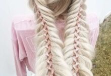 Dutch fishtail braid