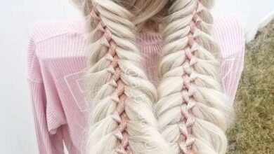 Dutch fishtail braid