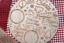 Make a thank you plate for santa