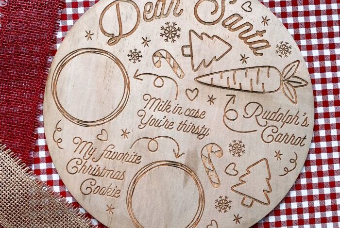 Make a thank you plate for santa