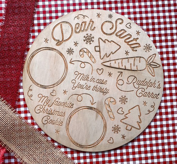 Make a thank you plate for santa