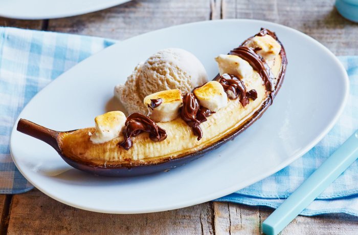 Bananas grilled dessert mores elvis