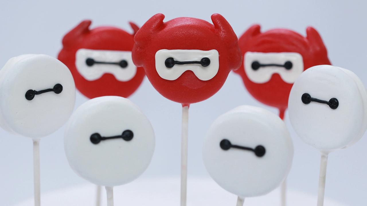 Diy big hero 6 oreo pops