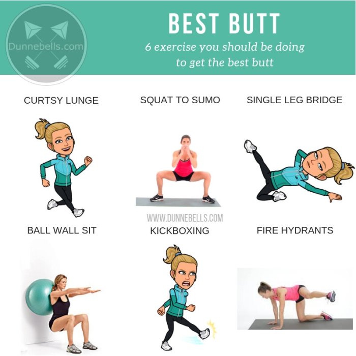 Top 10 exercises to get your booty in the right spot