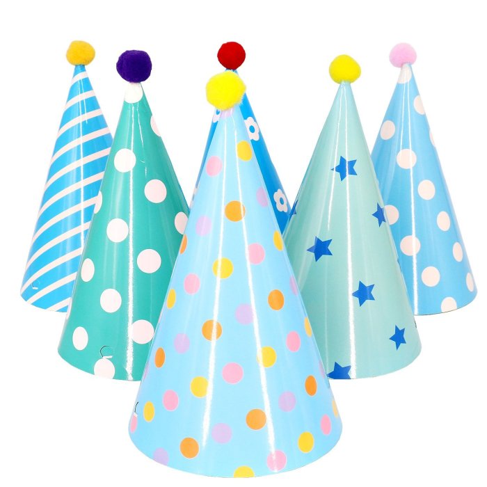 Kids party hat pom pom style