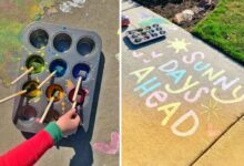 Diy sidewalk chalk