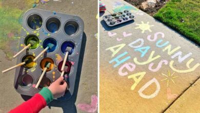 Diy sidewalk chalk