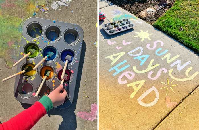 Diy sidewalk chalk