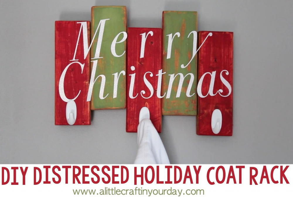 Diy christmas coat rack