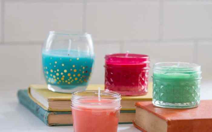 Diy no wax candles