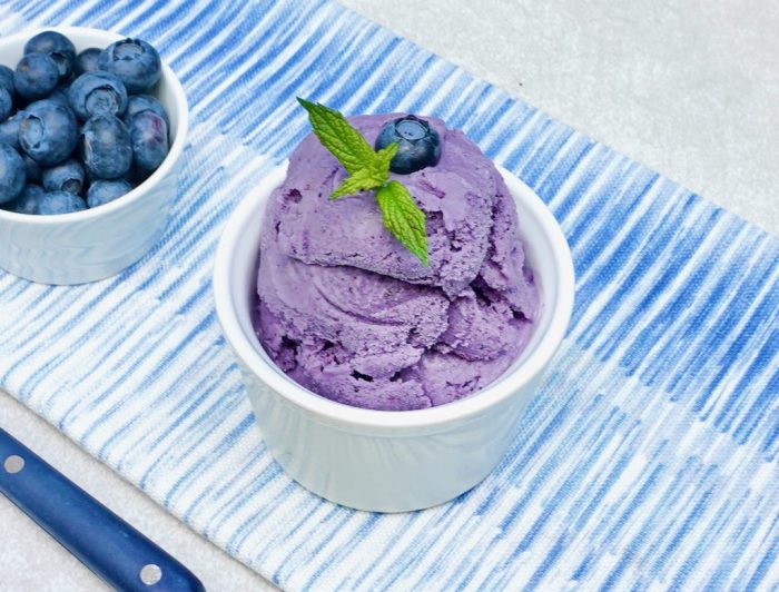 Homemade blueberry gelato healthy or naughty