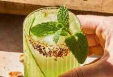 Refreshing cucumber drink