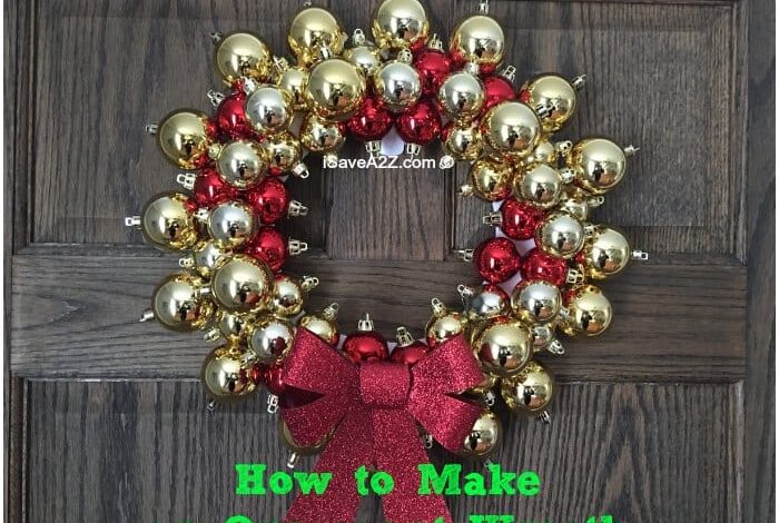 How to make an ornament wreath