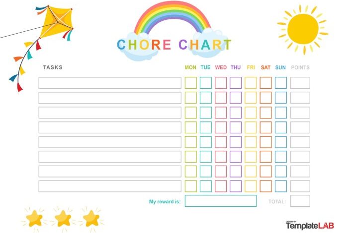 Personalized chore flip cards for kids