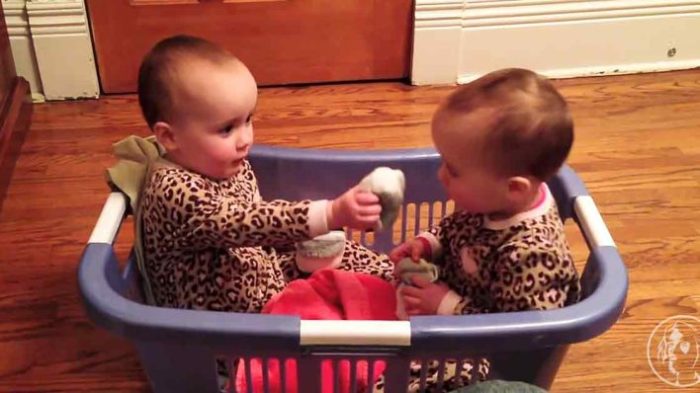 Adorably confused baby meets twins his reaction is priceless and confused