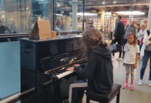 Piano playing homeless man