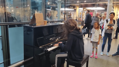 Piano playing homeless man