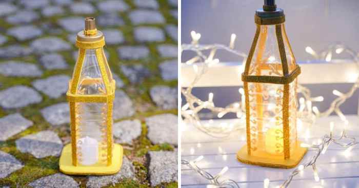 How to make a water bottle lantern