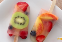 Fruit salad popsicle