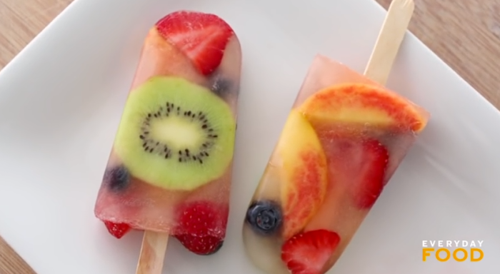 Fruit salad popsicle