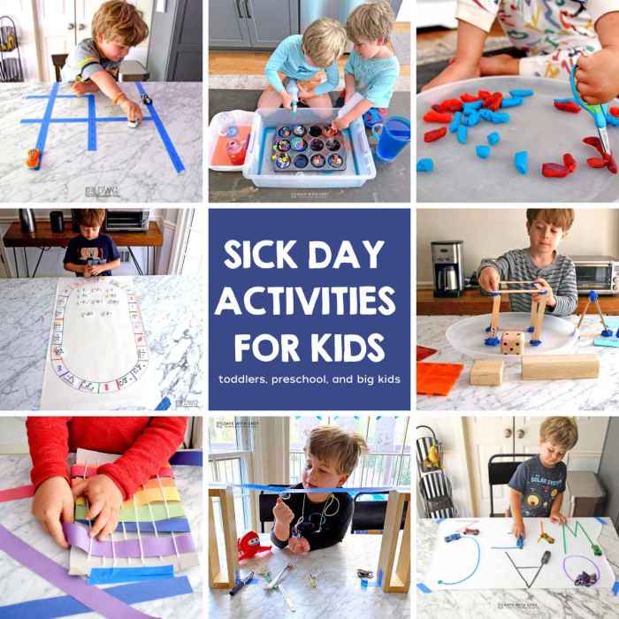 Sick day activities 5 activities that your child will love