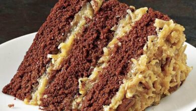 German chocolate drizzle cake