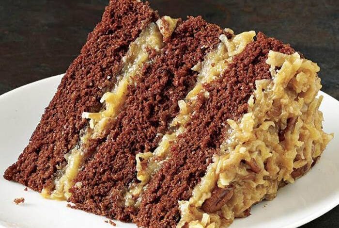 German chocolate drizzle cake