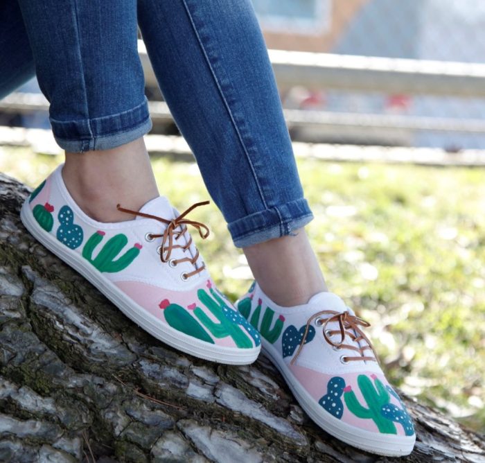 Sweet and simple painted shoes