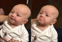 Baby hearing moms voice for the first time