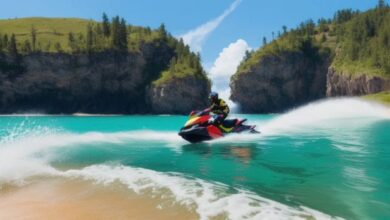 High speed canyon jet ski so scary