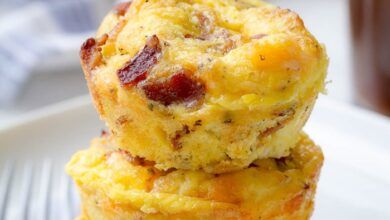 Yummy bacon and egg muffins