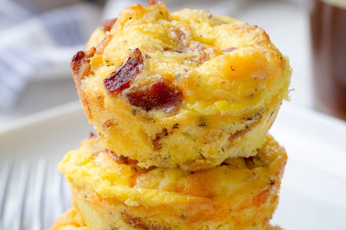 Yummy bacon and egg muffins