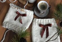 Diy 30 minute finger knit boot cuffs