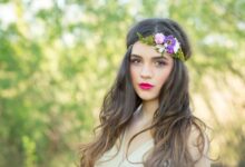 Vintage sequin flower headband