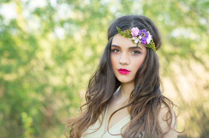 Vintage sequin flower headband