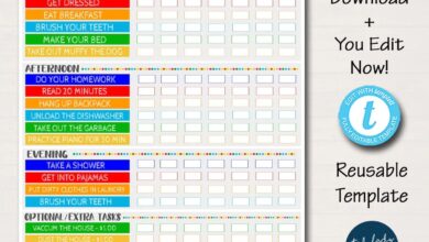 Chore chart for multiple kids