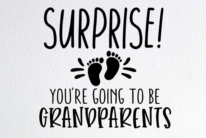 Surprise youre going to be grandparents