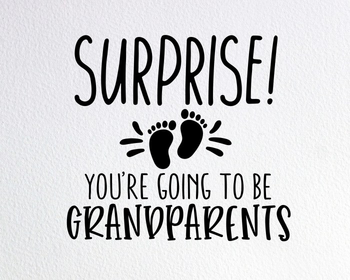 Surprise youre going to be grandparents