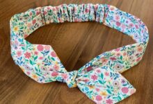 Knotted baby head tie with free pattern